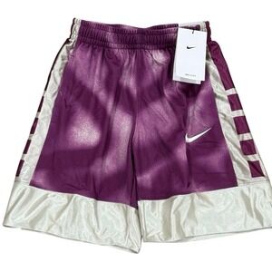 Nike Kids Basketball Shorts Dri-FIT Small Loose Fit Purple/White NWT